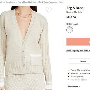 Rag & Bone Serena Wool Blend Cardigan